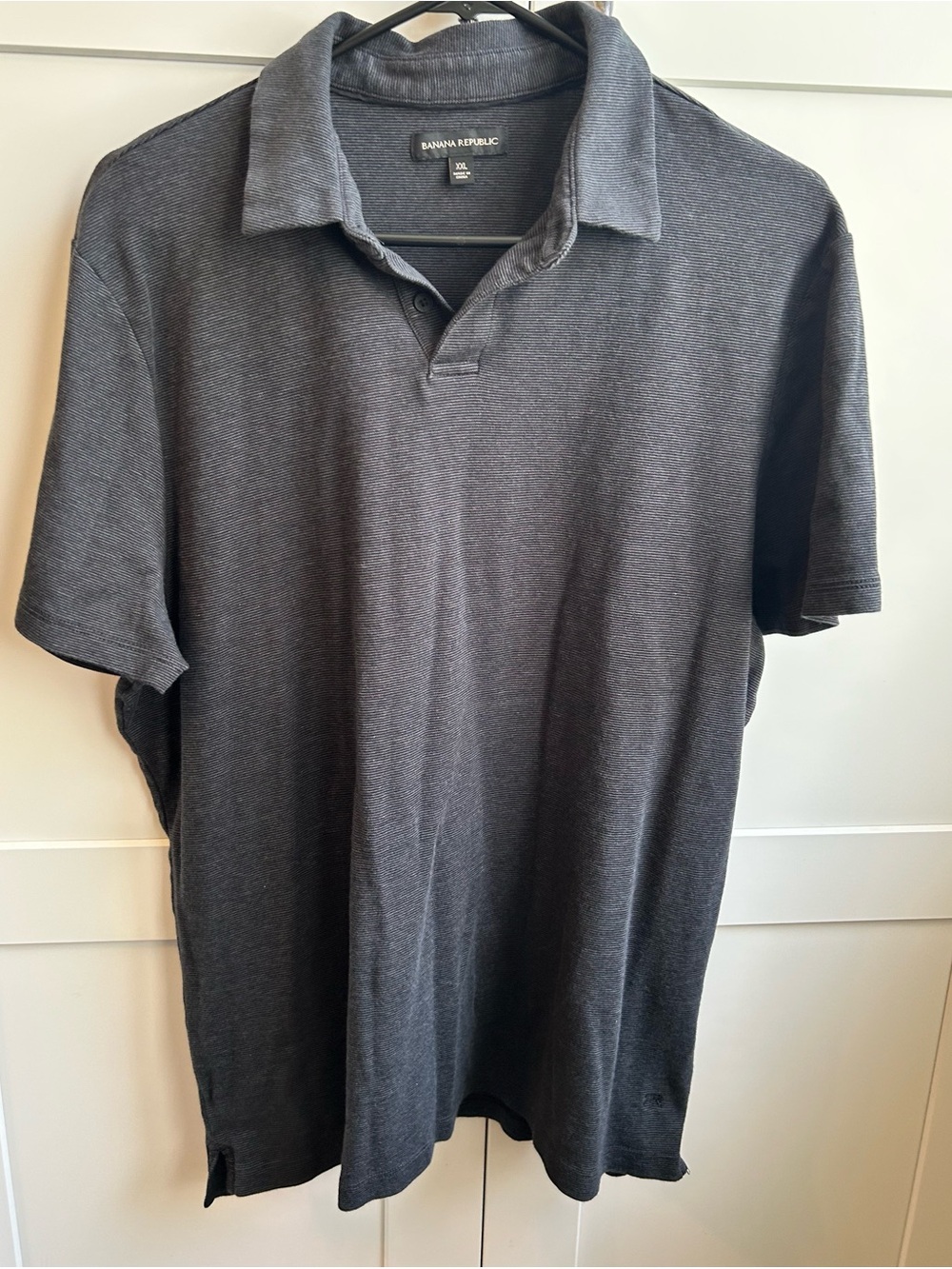 Banana Republic Men's Charcoal Gray 100% Cotton Polo Shirt